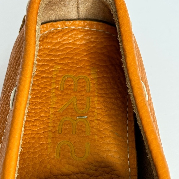 ERES Driving Moccasin Loafer size 7 Women Burnt Orange O Ring Accent - Picture 12 of 16